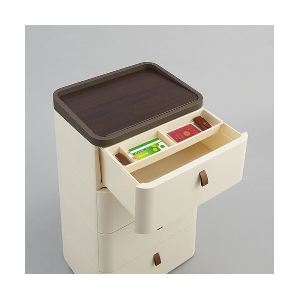 ロイヤルドロアー544 4段モダンアイボリー RD-544IV/DBR 1台 ロイヤルドロアー544 4段モダンアイボリー RD-544IV/DBR 1台