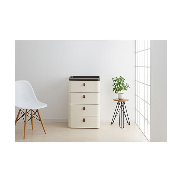 ロイヤルドロアー544 4段モダンアイボリー RD-544IV/DBR 1台 ロイヤルドロアー544 4段モダンアイボリー RD-544IV/DBR 1台