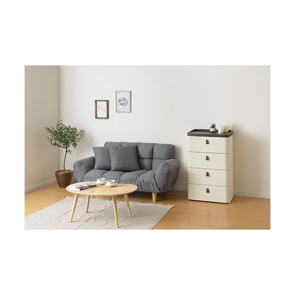 ロイヤルドロアー544 4段モダンアイボリー RD-544IV/DBR 1台 ロイヤルドロアー544 4段モダンアイボリー RD-544IV/DBR 1台