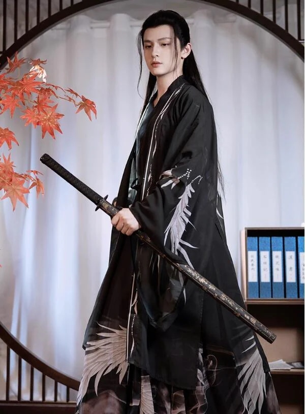 黒系水墨華流コスプレ衣装 メンズ 漢服 チャイナ服 中華服 プリント 華服 チャイナ風ハロウィン 仮装 中国古代 時代劇 コスチューム チャイナドレス ユニセックス羽織 ブラウス スカート3点セット 黒系水墨華流コスプレ衣装 メンズ 漢服 チャイナ服 中華服 プリント 華服 チャイナ風ハロウィン 仮装 中国古代 時代劇 コスチューム チャイナドレス ユニセックス羽織 ブラウス スカート3点セット