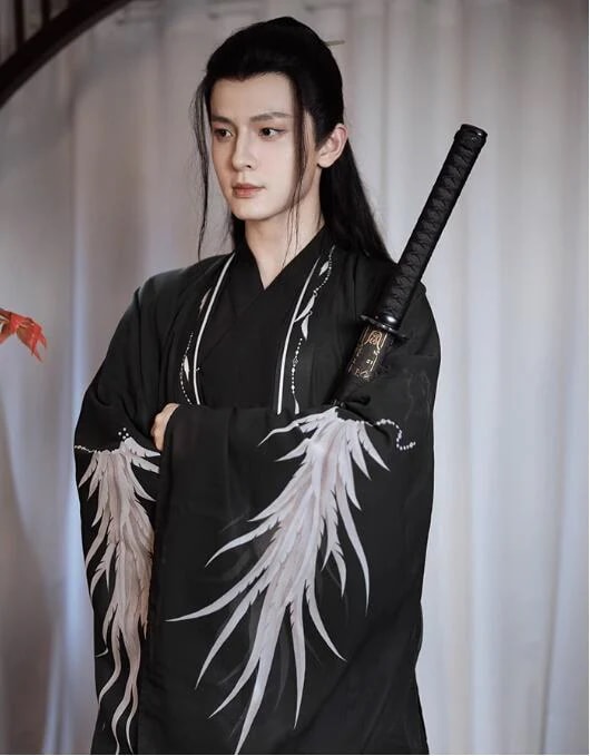 黒系水墨華流コスプレ衣装 メンズ 漢服 チャイナ服 中華服 プリント 華服 チャイナ風ハロウィン 仮装 中国古代 時代劇 コスチューム チャイナドレス ユニセックス羽織 ブラウス スカート3点セット 黒系水墨華流コスプレ衣装 メンズ 漢服 チャイナ服 中華服 プリント 華服 チャイナ風ハロウィン 仮装 中国古代 時代劇 コスチューム チャイナドレス ユニセックス羽織 ブラウス スカート3点セット