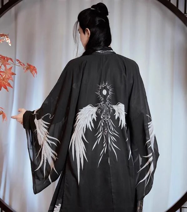 黒系水墨華流コスプレ衣装 メンズ 漢服 チャイナ服 中華服 プリント 華服 チャイナ風ハロウィン 仮装 中国古代 時代劇 コスチューム チャイナドレス ユニセックス羽織 ブラウス スカート3点セット 黒系水墨華流コスプレ衣装 メンズ 漢服 チャイナ服 中華服 プリント 華服 チャイナ風ハロウィン 仮装 中国古代 時代劇 コスチューム チャイナドレス ユニセックス羽織 ブラウス スカート3点セット