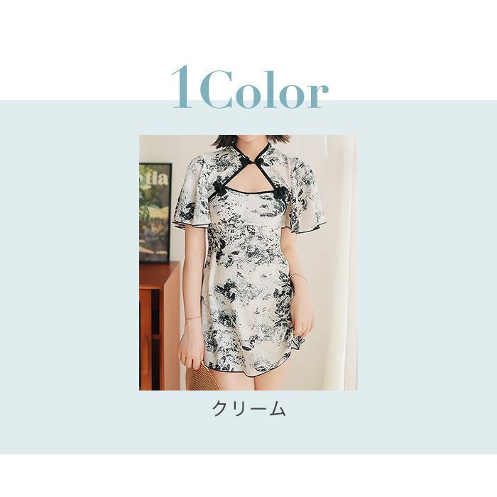 30代 体型カバー 2点セット ショートパンツ チャイナ風 花柄 ワンピース ワンピース水着 20 30代 体型カバー 2点セット ショートパンツ チャイナ風 花柄 ワンピース ワンピース水着 20