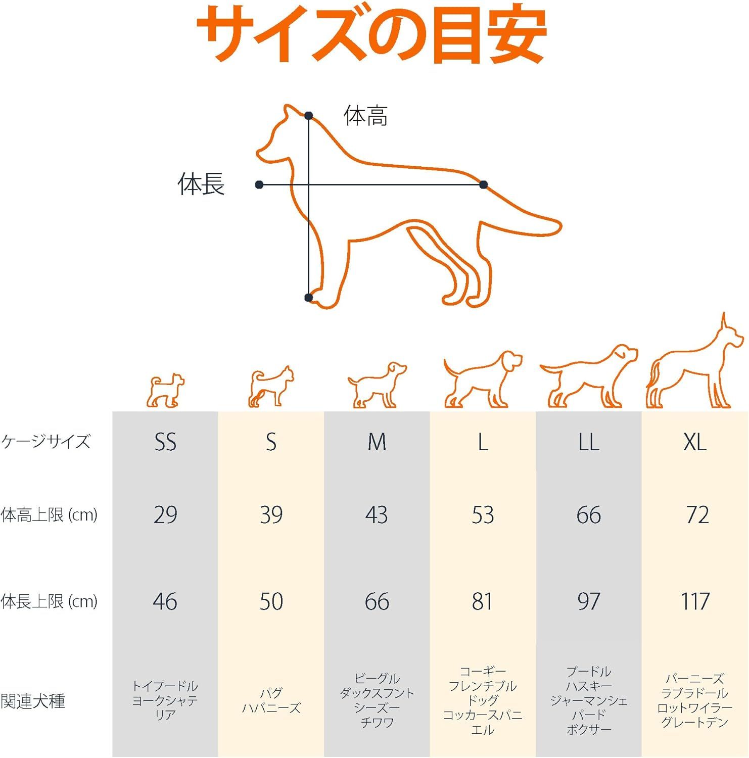 ベーシック 犬 ペットケージ 大型犬 折り畳み式 トレー付き ダブルドア 107 cm x 71 cm x 76 cm ブラック