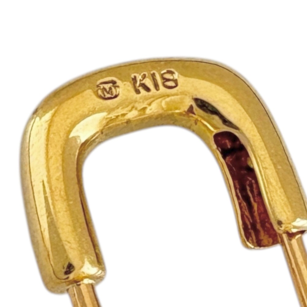 ミキモト ブローチ 18金 K18イエローゴールド アコヤパール MIKIMOTO 中古 美品