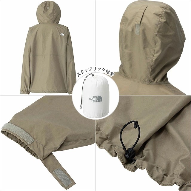 コンパクトジャケット [NP72530-CK] Compact Jacket メンズ TNF アウトドア ライトアウター ナイロンジャケット 撥水 クラシックカーキ 正規取扱店
