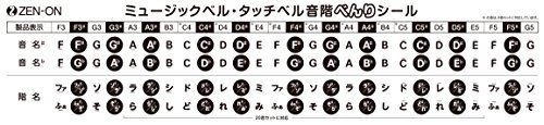 色：マルチカラー ゼンオン ミュージックベル カラーハンド式タイプ8音セット CBR-8