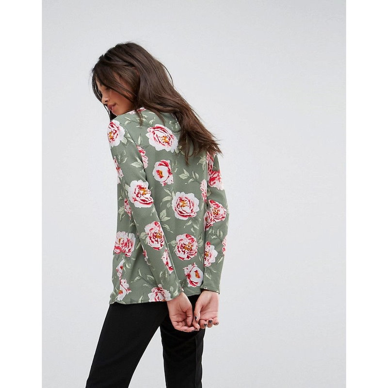 ジェイディーワイ レディース トップス ブラウス・シャツ【JDY Rose Print High Neck Blouse】Seaspray ジェイディーワイ レディース トップス ブラウス・シャツ【JDY Rose Print High Neck Blouse】Seaspray