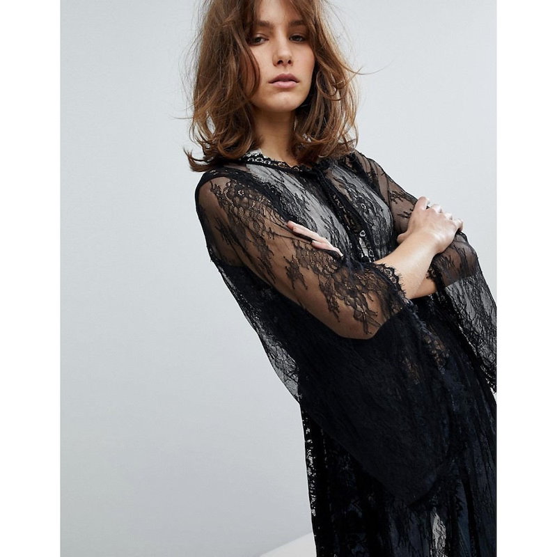 フリーピープル レディース トップス【Free People Chelsea Lace Kimono】Black フリーピープル レディース トップス【Free People Chelsea Lace Kimono】Black