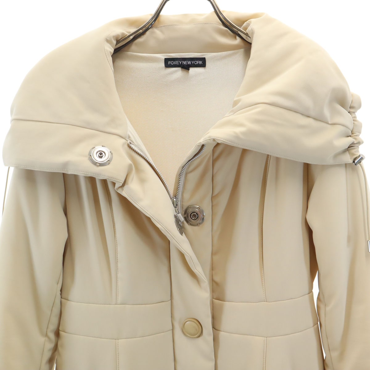 FOXEY NEW YORK フォクシーニューヨーク 日本製 ダウンコート free ベージュ 2WAY レディース 古着