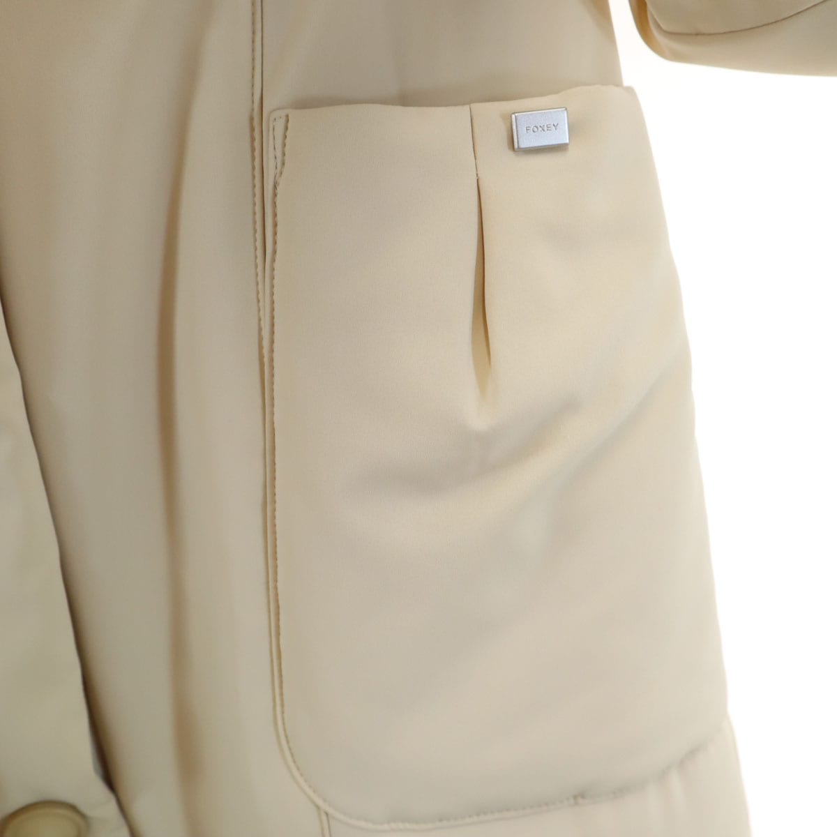 FOXEY NEW YORK フォクシーニューヨーク 日本製 ダウンコート free ベージュ 2WAY レディース 古着