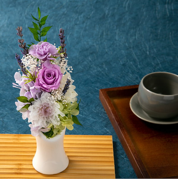 Qoo10] プリザーブドフラワー 仏花 ミニ お盆