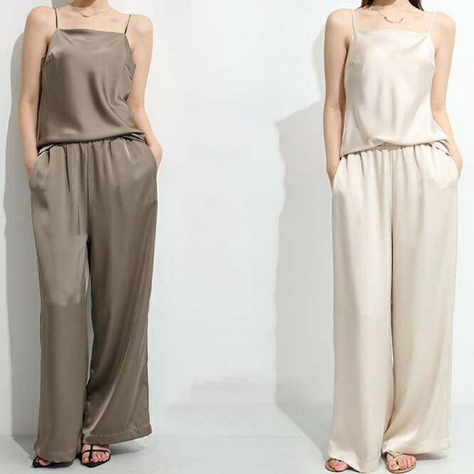 パンツ レディース ロング ワイド 秋 新作韓国風 着痩せ おしゃれ ボトムス