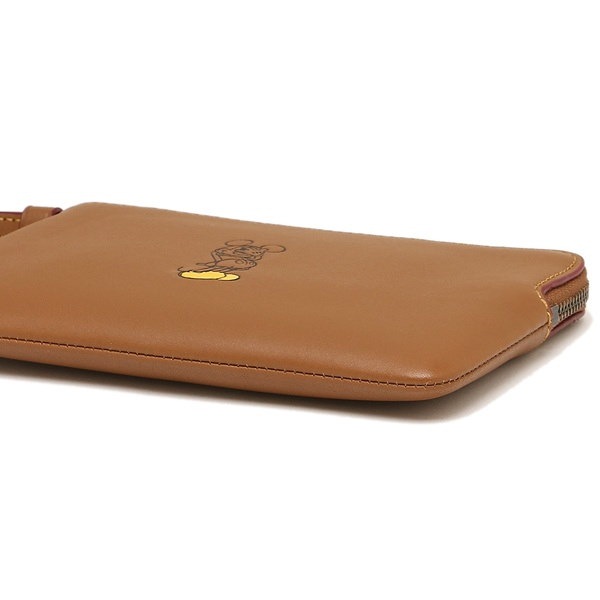 コーチ ポーチ アウトレット COACH F59528 QB/SD ミッキー コーナー ジップ リストレット ディズニ― コスメポーチ サドル コーチ ポーチ アウトレット COACH F59528 QB/SD ミッキー コーナー ジップ リストレット ディズニ― コスメポーチ サドル