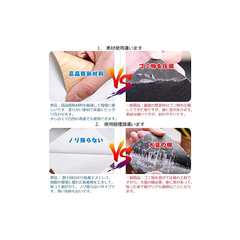 クッション フロア タイル 置くだけ 木目 20枚入り 約1畳 床 リメイク シート 賃貸 防水 フローリングシート 店舗 トレイ用 diy 床材 （木目ホワイト）