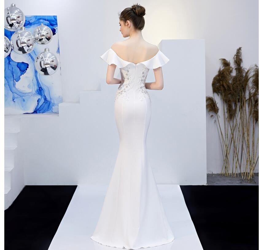 マーメイドドレス ロングドレス カラードレス 演奏会 Long dress オフショルダー 上品 セクシー ウエディングドレス 結婚式 二次会 舞台用 披露宴 演奏会 発表会 ピアノ 大きいサイズ イ