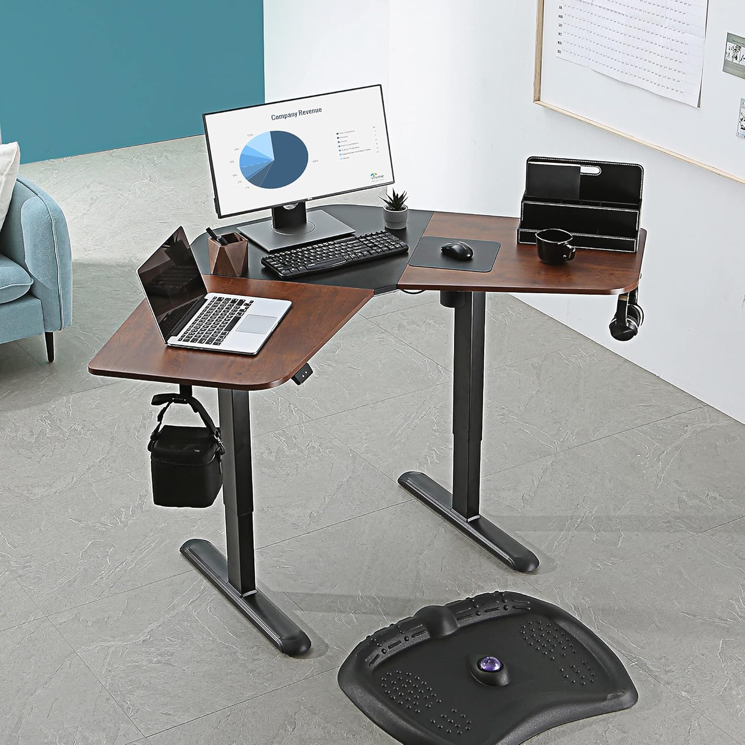 電動昇降式 スタンディングデスク V型 ED-F1202WE 高さ調節 オフィス用 電動昇降式 スタンディングデスク V型 ED-F1202WE 高さ調節 オフィス用