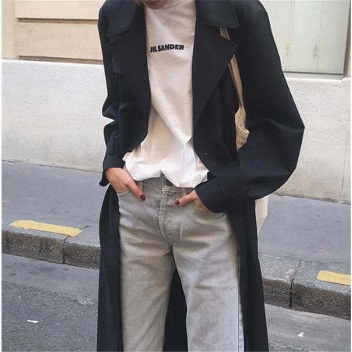 Chio2ndスプリングコートトレンチコートレディース春秋ロングAラインベルト付きオシャレ着痩せアウター韓国風通勤オシャレOL2030