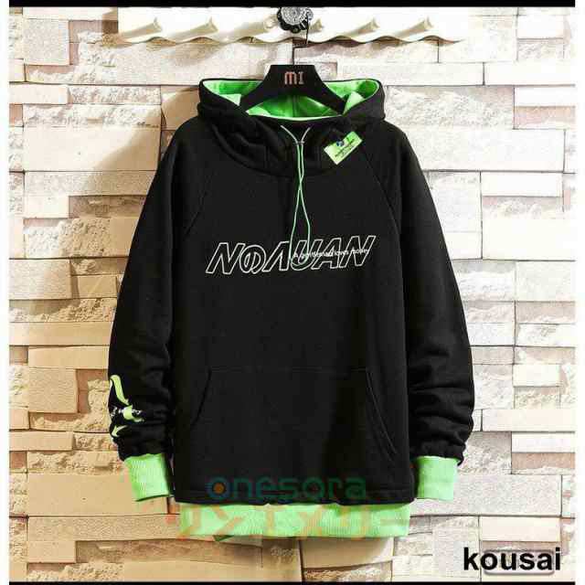 パーカーメンズ 大きいサイズ 長袖 スウェットパーカー 切替 柄物 オシャレ カジュアル ブルオーバ 秋服 トップス 秋冬