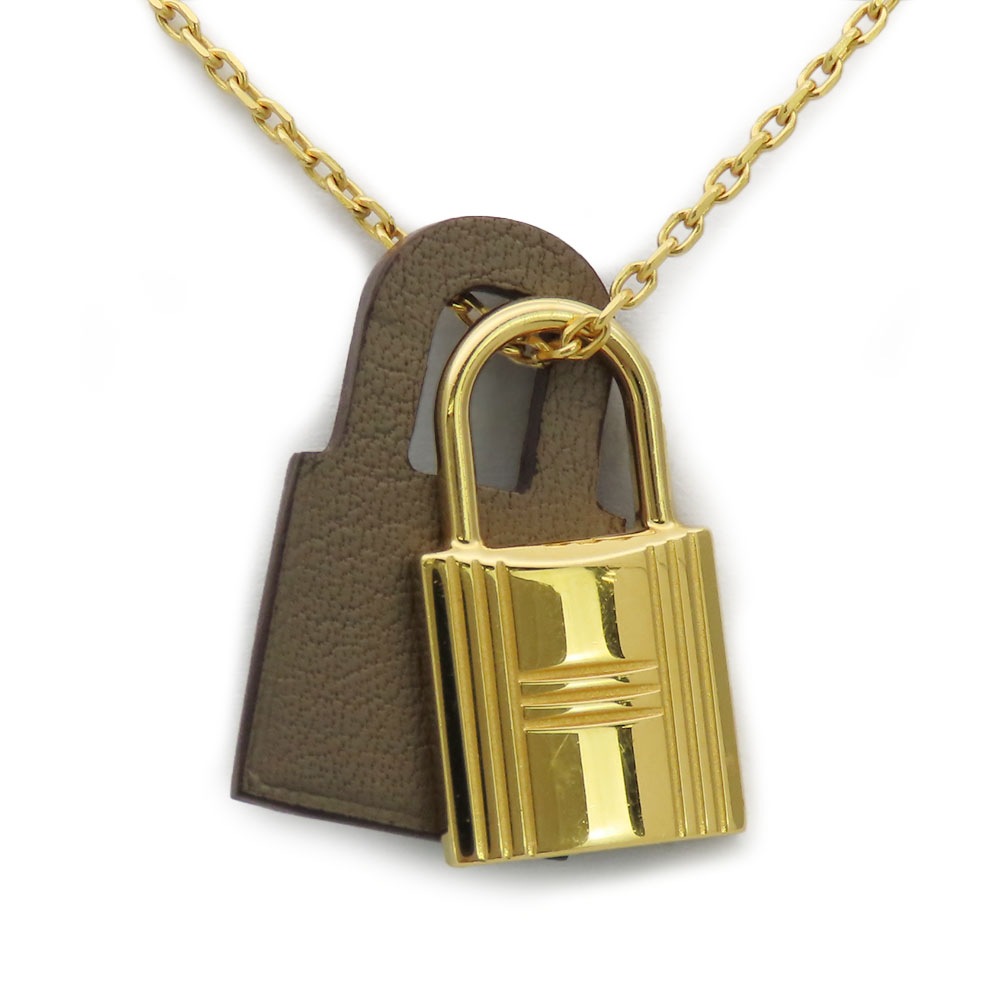 中古 ネックレス オーケリー カデナ メタル レザー ゴールド ブラウン GP Y刻印 アクセサリー レディース 女性 中古 ネックレス オーケリー カデナ メタル レザー ゴールド ブラウン GP Y刻印 アクセサリー レディース 女性