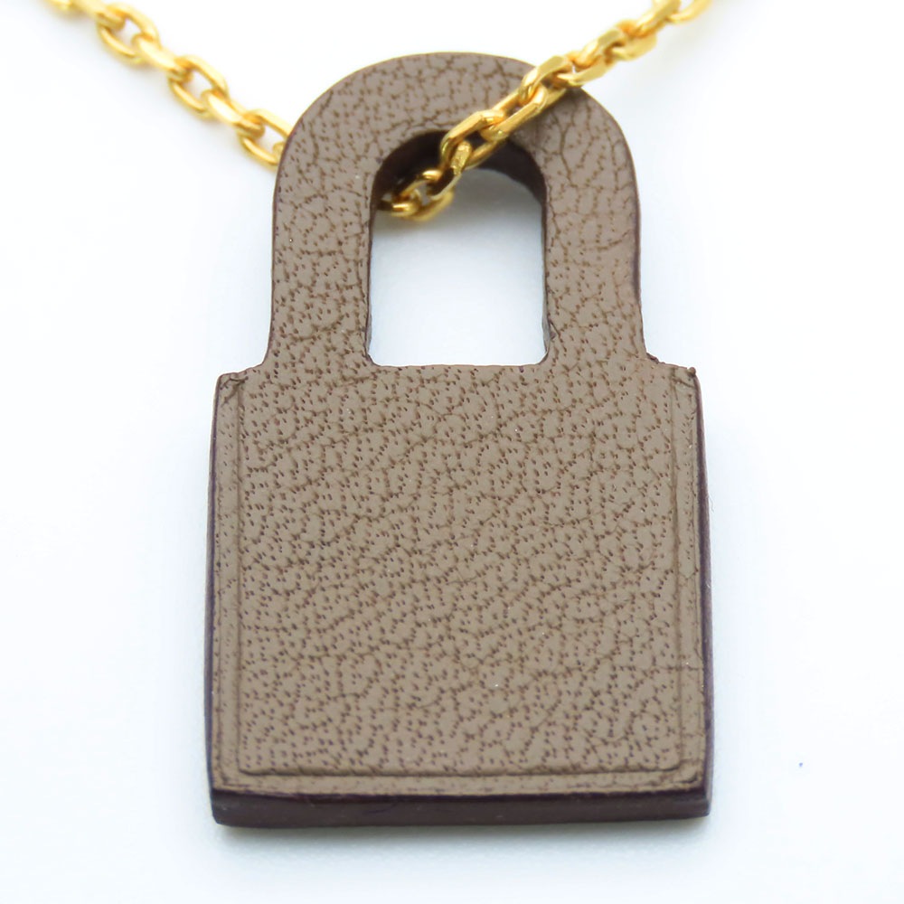 中古 ネックレス オーケリー カデナ メタル レザー ゴールド ブラウン GP Y刻印 アクセサリー レディース 女性 中古 ネックレス オーケリー カデナ メタル レザー ゴールド ブラウン GP Y刻印 アクセサリー レディース 女性