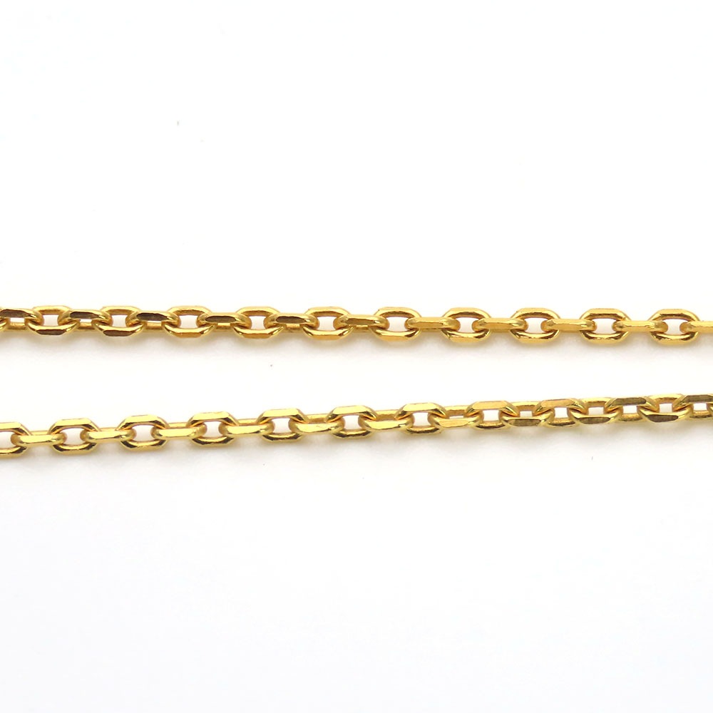 中古 ネックレス オーケリー カデナ メタル レザー ゴールド ブラウン GP Y刻印 アクセサリー レディース 女性 中古 ネックレス オーケリー カデナ メタル レザー ゴールド ブラウン GP Y刻印 アクセサリー レディース 女性