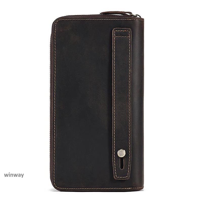 セカンドバッグ 本革 メンズ 大容量 ラウンド 長財布 レザー ロングウォレット ビジネス財布 2室 スマホパスポートなど対応 セカンドバッグ 本革 メンズ 大容量 ラウンド 長財布 レザー ロングウォレット ビジネス財布 2室 スマホパスポートなど対応