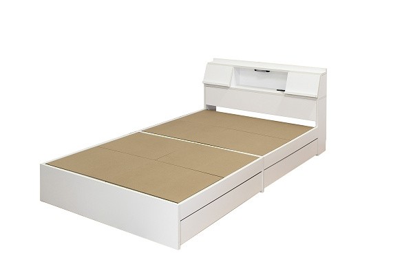 セミダブルベッド 引出し LEDライト 照明付 USB コンセント フラップ扉付 ベッドフレーム単品 セミダブルベッド 引出し LEDライト 照明付 USB コンセント フラップ扉付 ベッドフレーム単品