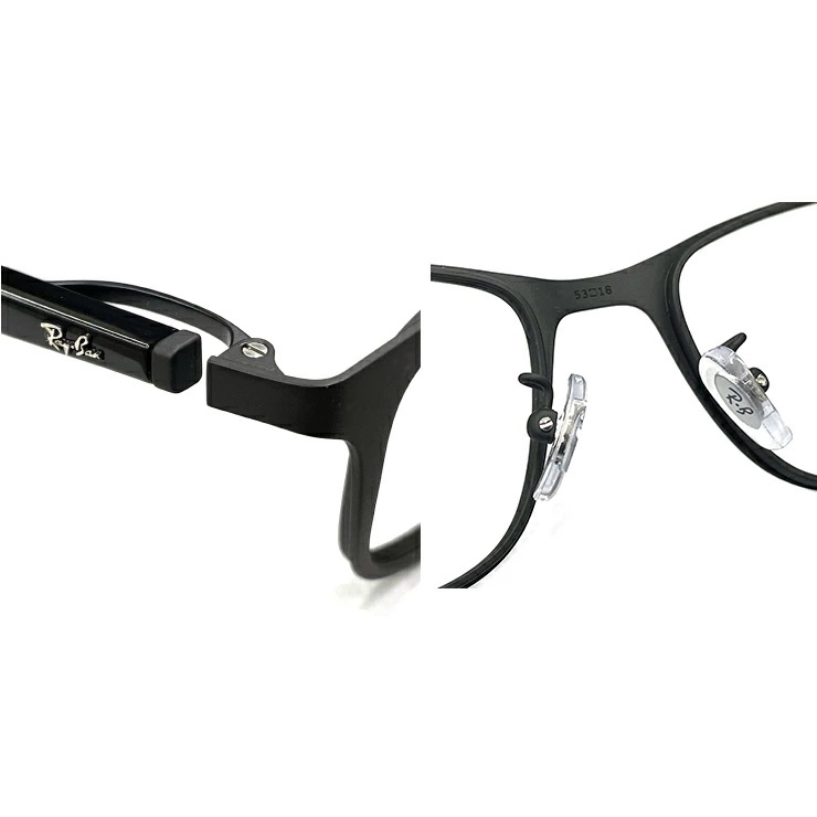 Ray-Ban メガネ 眼鏡 rx8773d 1012 53mm メンズ レディース ユニセックス rb8773d チタン スクエア 型 フレーム めがね 黒縁 黒ぶち