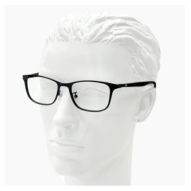 Ray-Ban メガネ 眼鏡 rx8773d 1012 53mm メンズ レディース ユニセックス rb8773d チタン スクエア 型 フレーム めがね 黒縁 黒ぶち