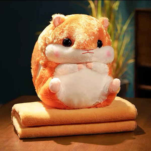 Qoo10] ぬいぐるみハムスター 抱き枕 掛け布団