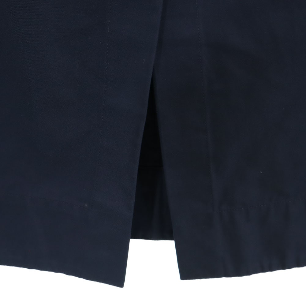 イタリア製 ミディ丈 スカート 32 ネイビー ウエストゴム レディース