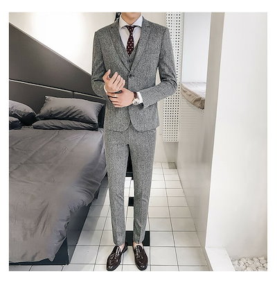 高品質通販 新作スーツ 秋冬スーツ 紳士服 紳士スー : メンズファッション 高品質好評
