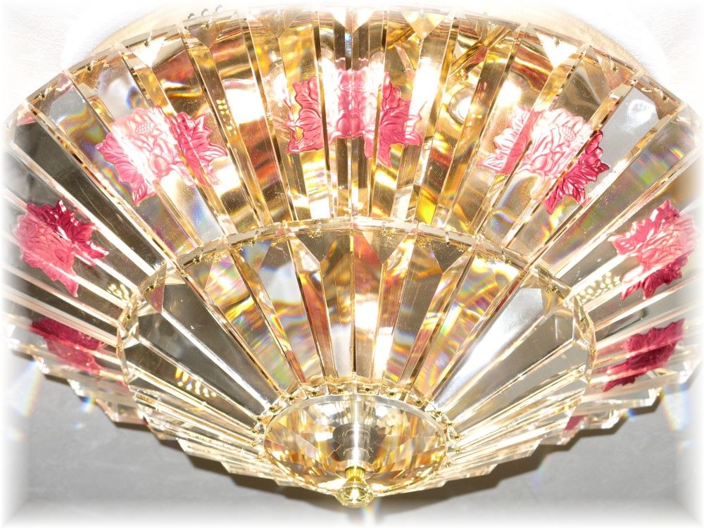 【LED付き！】 新品 超豪華！ 綺麗な LED フラワークリスタル シャンデリア_2