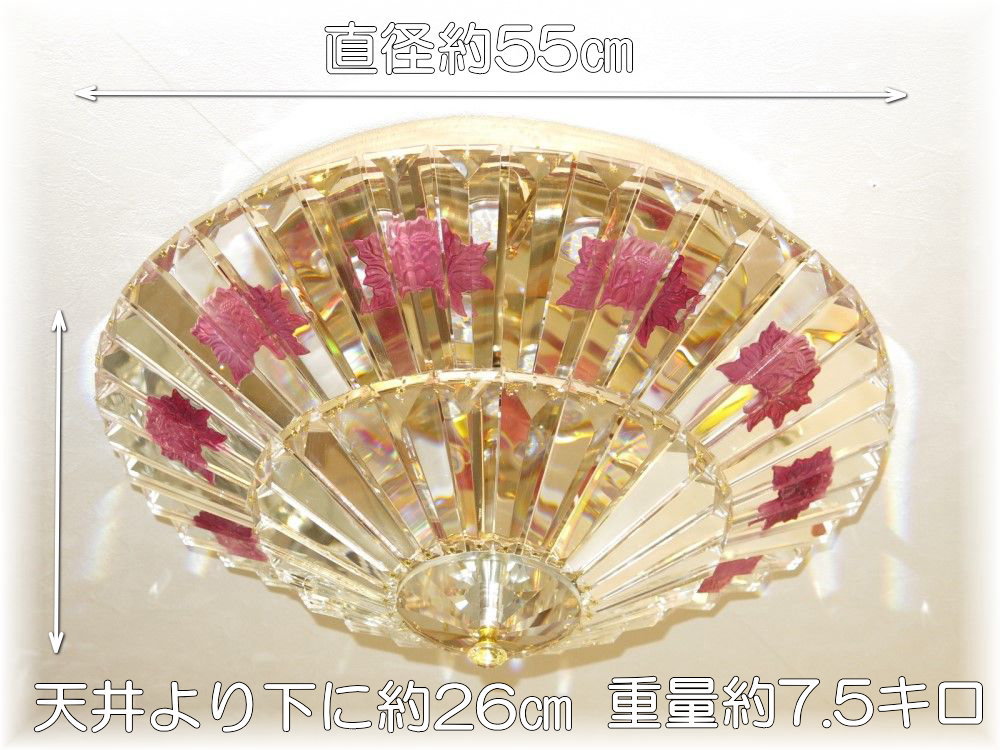 【LED付き！】 新品 超豪華！ 綺麗な LED フラワークリスタル シャンデリア_3