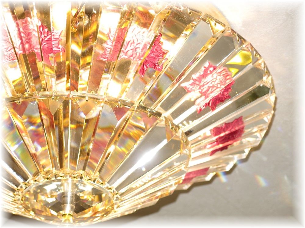 【LED付き！】 新品 超豪華！ 綺麗な LED フラワークリスタル シャンデリア_4