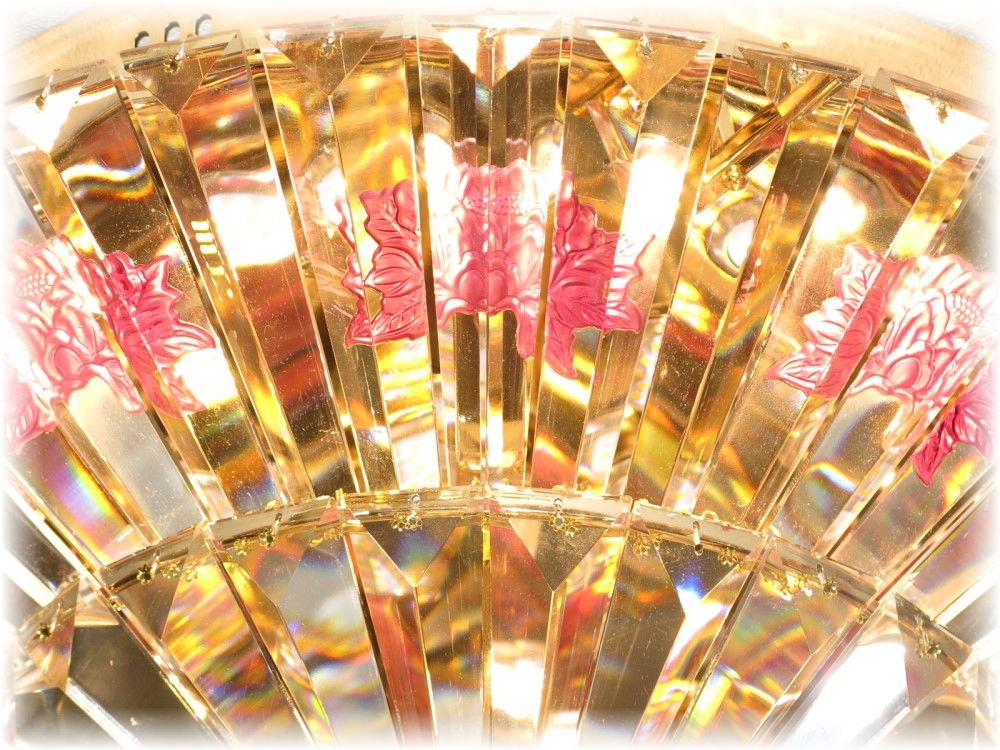 【LED付き！】 新品 超豪華！ 綺麗な LED フラワークリスタル シャンデリア_5