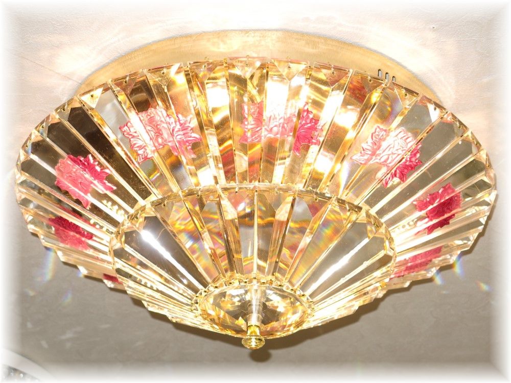 【LED付き！】 新品 超豪華！ 綺麗な LED フラワークリスタル シャンデリア_7