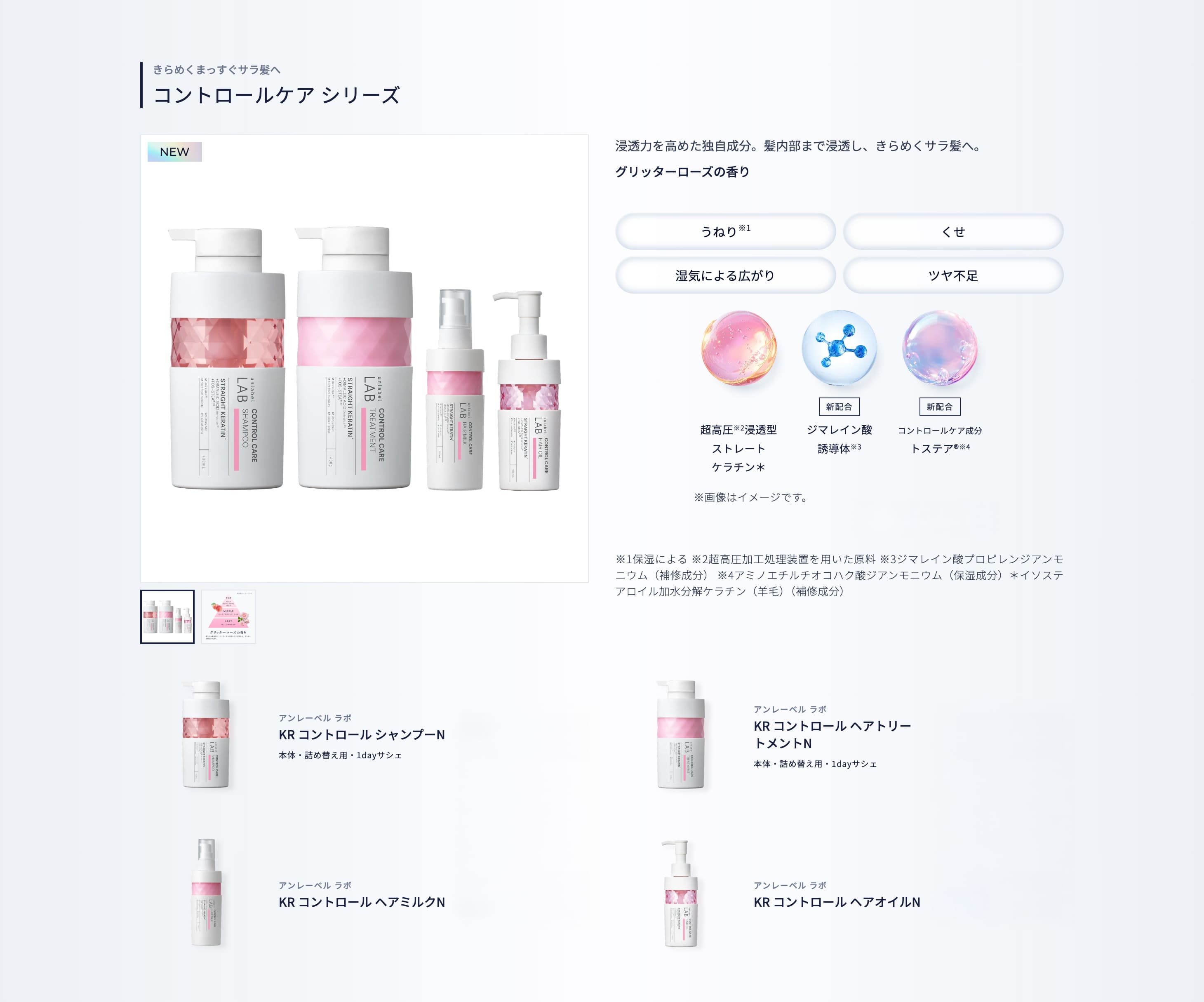 Qoo10] アンレーベルラボ [リニューアル品]選べる【限定ヘアミルク