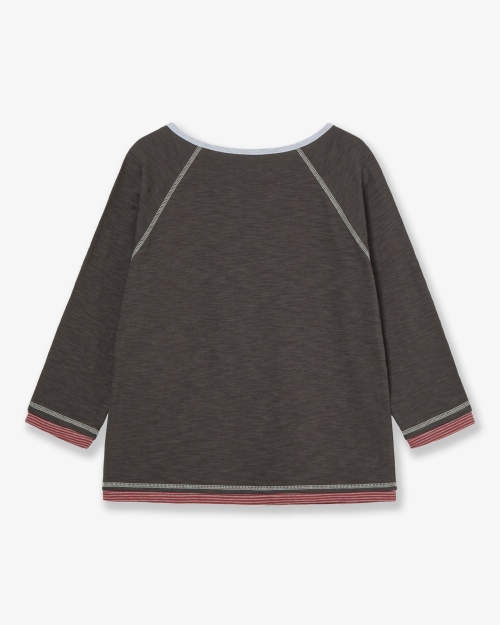 【AEAE】 LAYERED SLEEVE TEE [CHARCOAL] 正規品_1