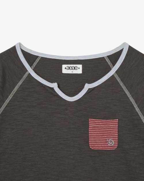 【AEAE】 LAYERED SLEEVE TEE [CHARCOAL] 正規品_2