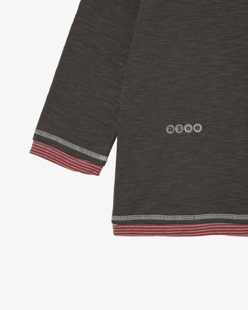 【AEAE】 LAYERED SLEEVE TEE [CHARCOAL] 正規品_4