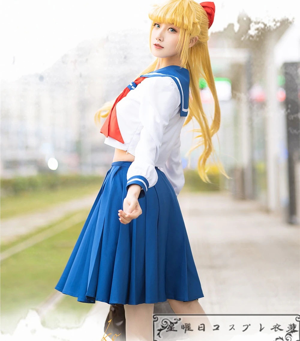 新品美少女戦士セーラームーン 愛野美奈子 コスプレ衣装 制服セット セーラー服 学園祭 変装 コスチューム ハロウィン ク品質良い 店舗お勧め_7