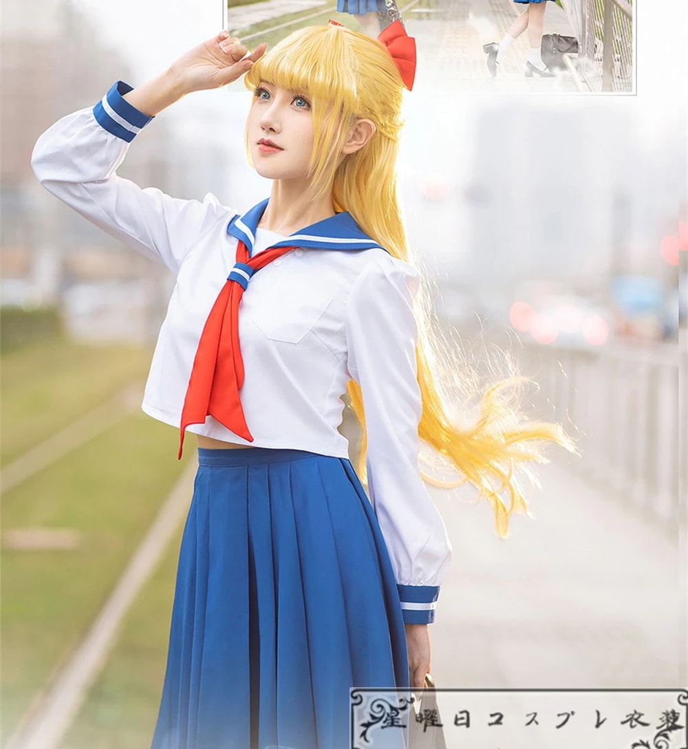 新品美少女戦士セーラームーン 愛野美奈子 コスプレ衣装 制服セット セーラー服 学園祭 変装 コスチューム ハロウィン ク品質良い 店舗お勧め_9