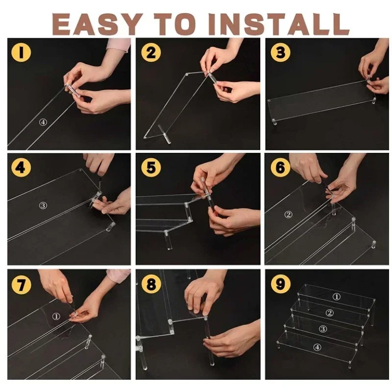 透明なアクリル製のディスプレイスタンド 透明なディスプレイ棚 クリア ポップのフィギュア カップケーキ デザート 香水 人形のオーガナイザー 15レベル 透明なアクリル製のディスプレイスタンド 透明なディスプレイ棚 クリア ポップのフィギュア カップケーキ デザート 香水 人形のオーガナイザー 15レベル