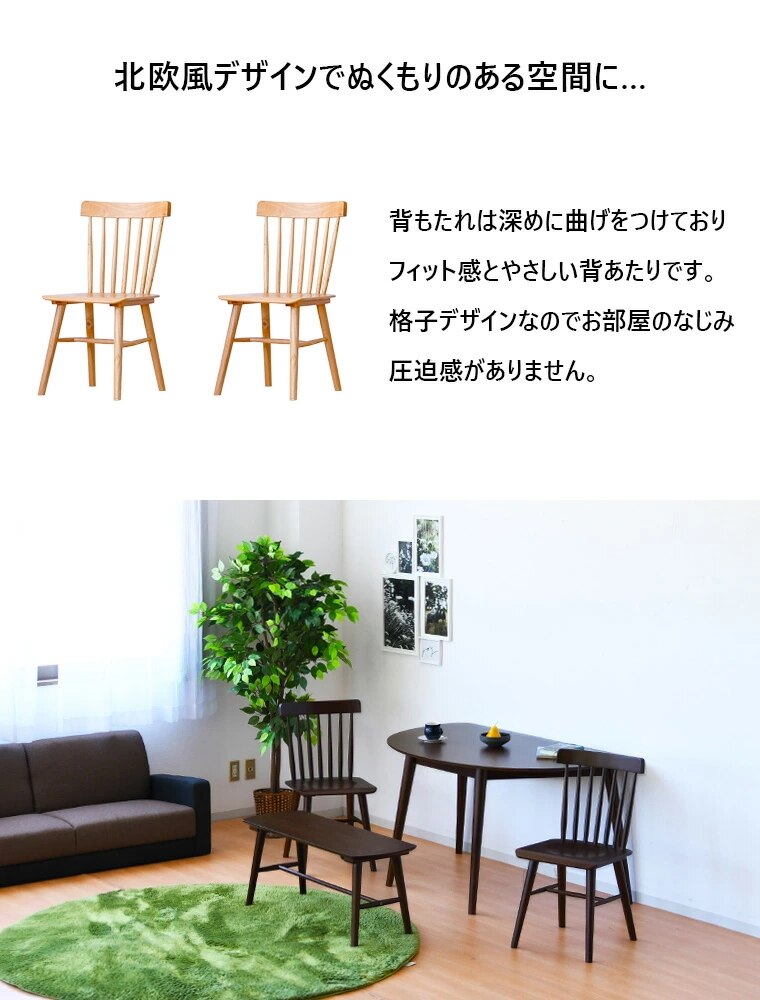 椅子 イス チェア ダイニングチェア 2脚 2脚セット テーブル 食卓 食卓セット 完成品 幅45