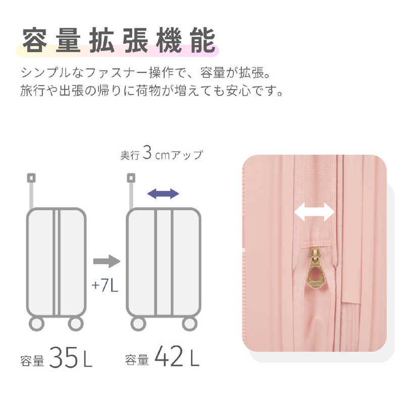 アメリカンツーリスター　拡張機能付きキャリー 機内持込 ( Sサイズ ) INSTAGON ( インスタゴン ) ［ TSAロック搭載 ］ ピーチブロッサム　HJ4＊70015