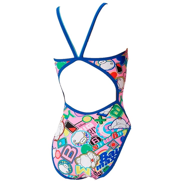 レディース 水泳 競泳 練習用水着 ディズニー タフスーツ トレーニングワンピース オープンバック パッドなし トレーニング水着 ベイマックス ワンピース水着/AS5FWM56L【返品不可】