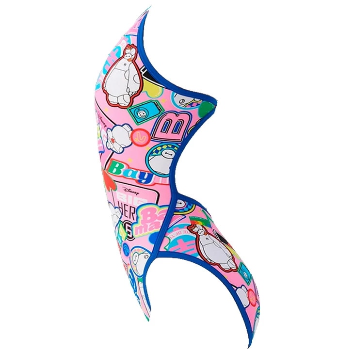 レディース 水泳 競泳 練習用水着 ディズニー タフスーツ トレーニングワンピース オープンバック パッドなし トレーニング水着 ベイマックス ワンピース水着/AS5FWM56L【返品不可】