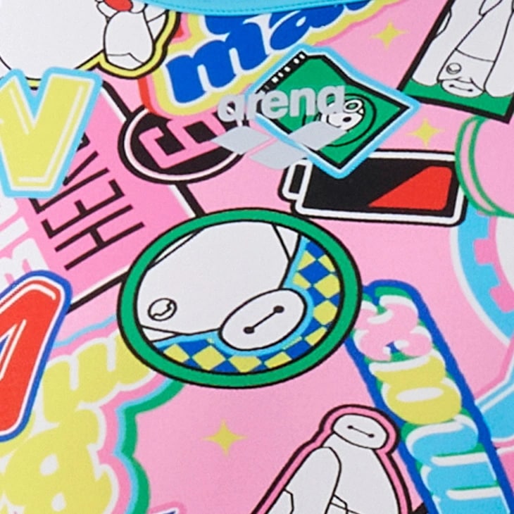 レディース 水泳 競泳 練習用水着 ディズニー タフスーツ トレーニングワンピース オープンバック パッドなし トレーニング水着 ベイマックス ワンピース水着/AS5FWM56L【返品不可】